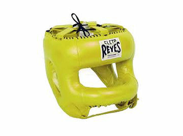 Cleto Reyes Pro Sparring Head Guard Rounded Nylon Bar Yellow